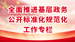 全面推进基层政务公开标准化规范化工作专栏